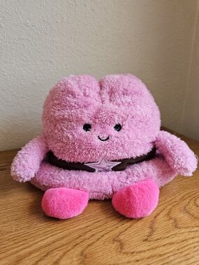 4/$10 Bum Bumz Cowboy Hat Plush Toy Heather Pink 7.5 Inch Western Soft